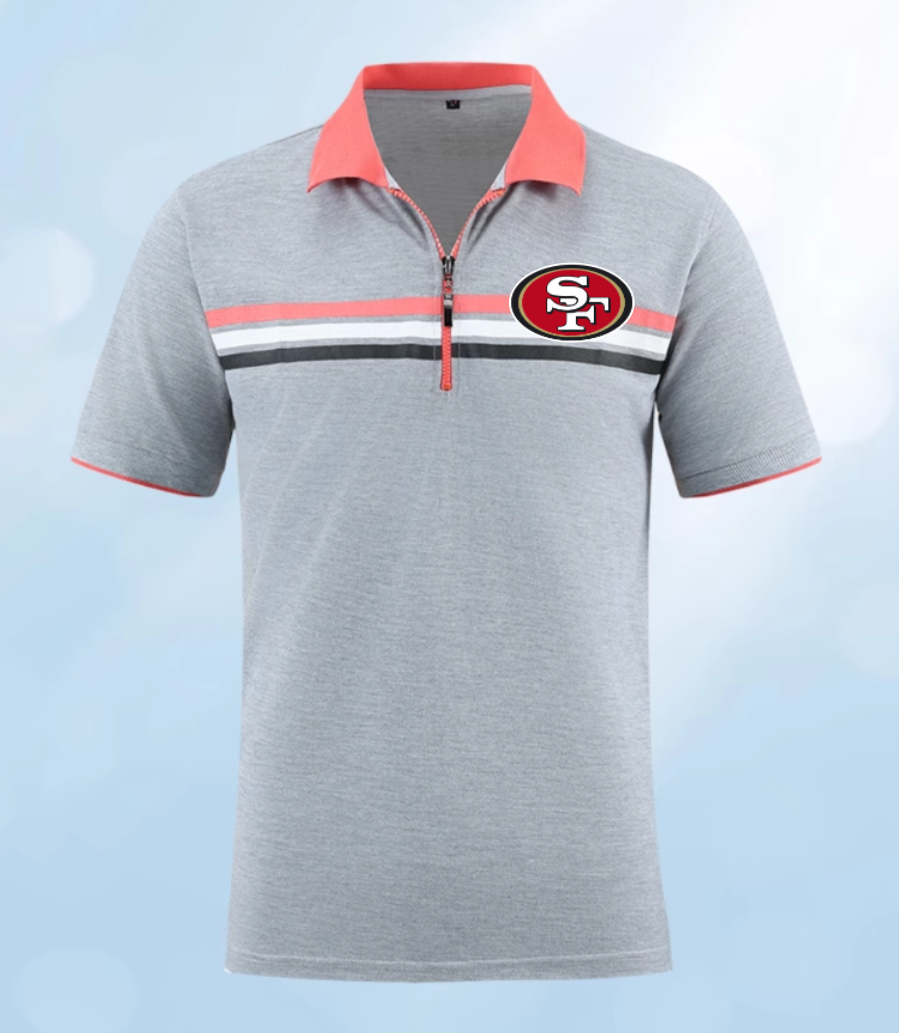 San Francisco 49ers white #14 grey Men 2025 NFL polo T shirt